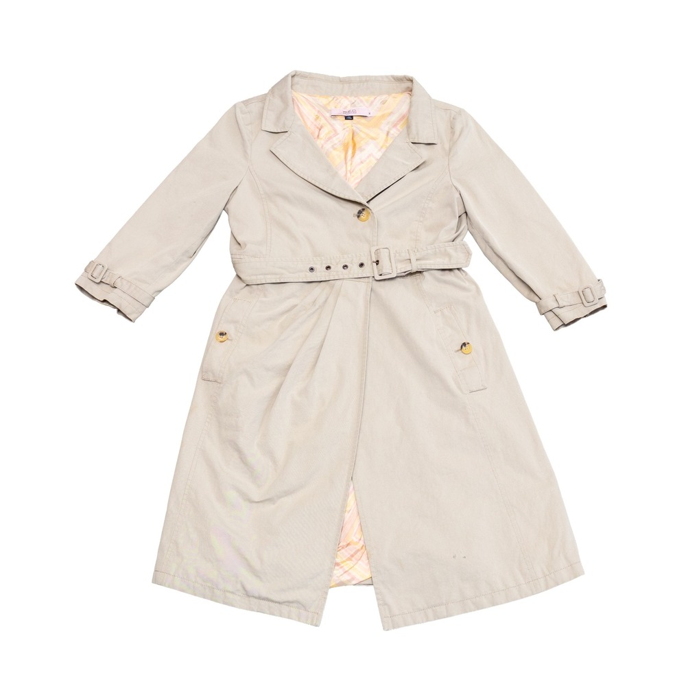 RED Valentino Beige Belted Trench Coat IT 46 US 10 L Cotton Blend Jacket
